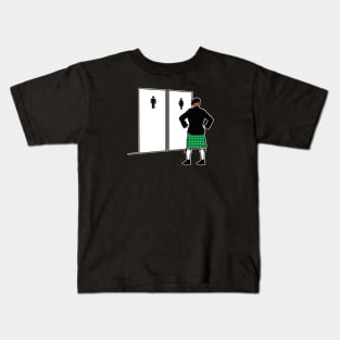 Funny Irish St. Patrick's Day Kilt Ireland Toilet Kids T-Shirt